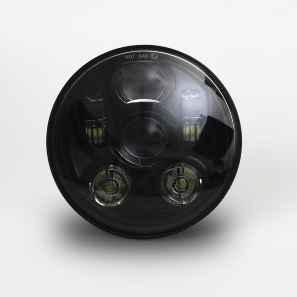 HEADLIGHT 5.75" BLACK 6 PROJECTOR