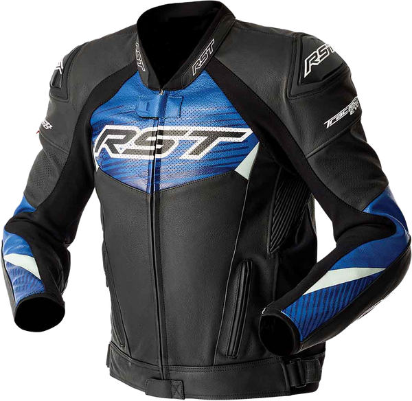 TRACTECH EVO D3O JACKET BLK/BLUE LEATHER