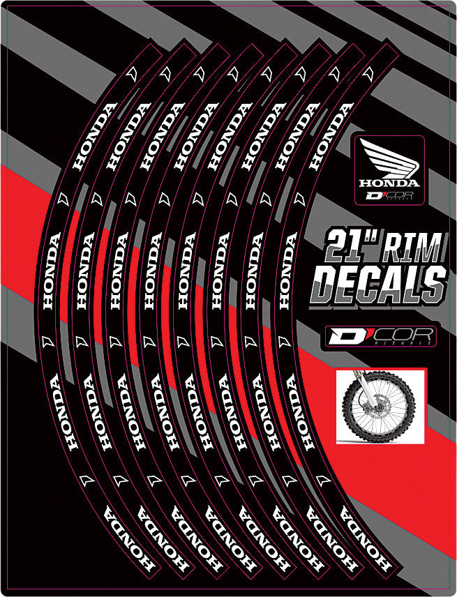 RIM DECALS 21" HONDA LOGO FRONT | 40-80-200