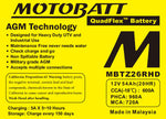 BATTERY MBTZ26RHD SEALED FACTORY ACTIVATED | MBTZ26RHD