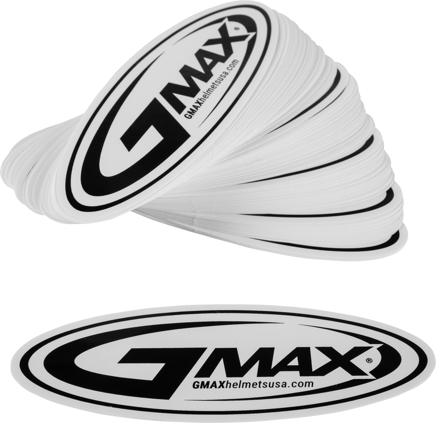 STICKER GMAX HELMETS LOGO BLACK/WHITE 5" 100/PK | 72-9985