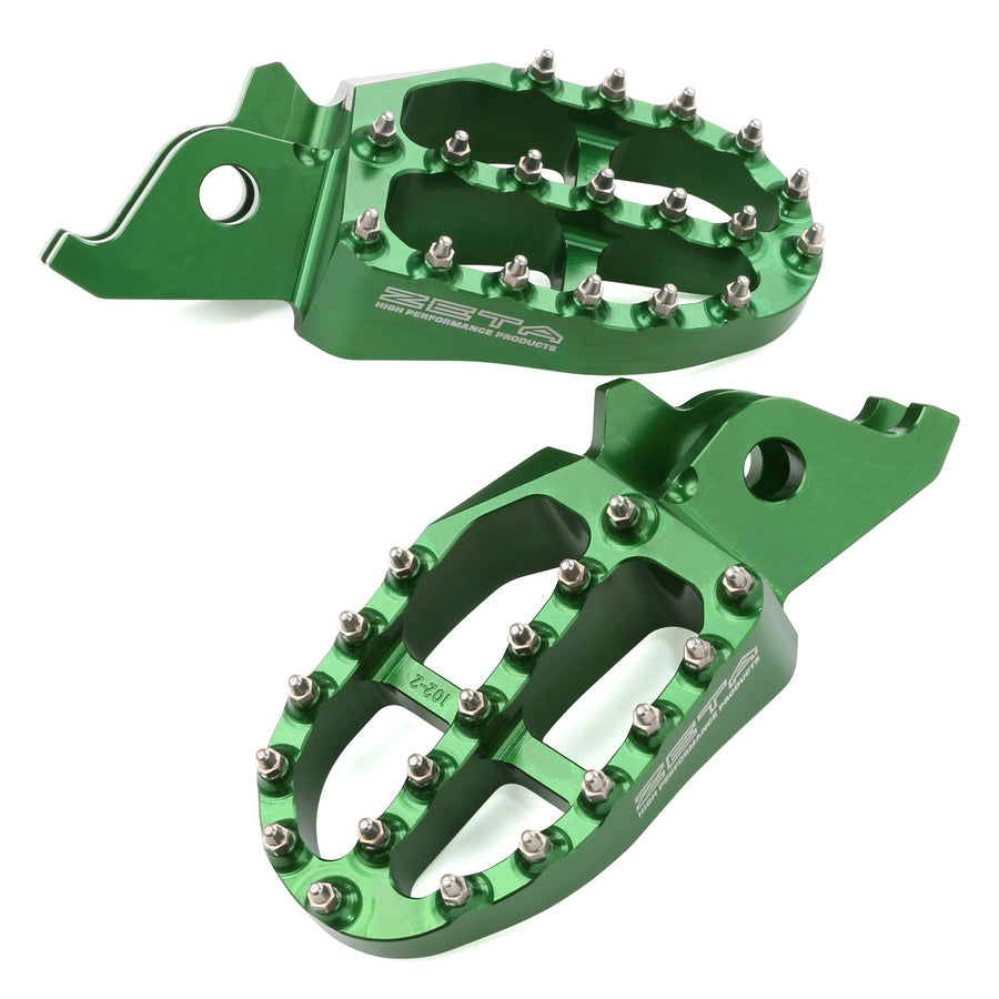 FOOTPEGS ALUMINUM GREEN | ZE93-1224