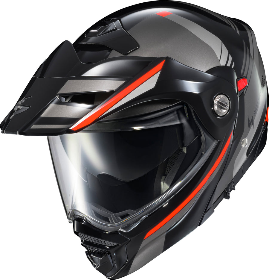 EXO-AT960 MODULAR HELMET MONK BLACK/RED 2X