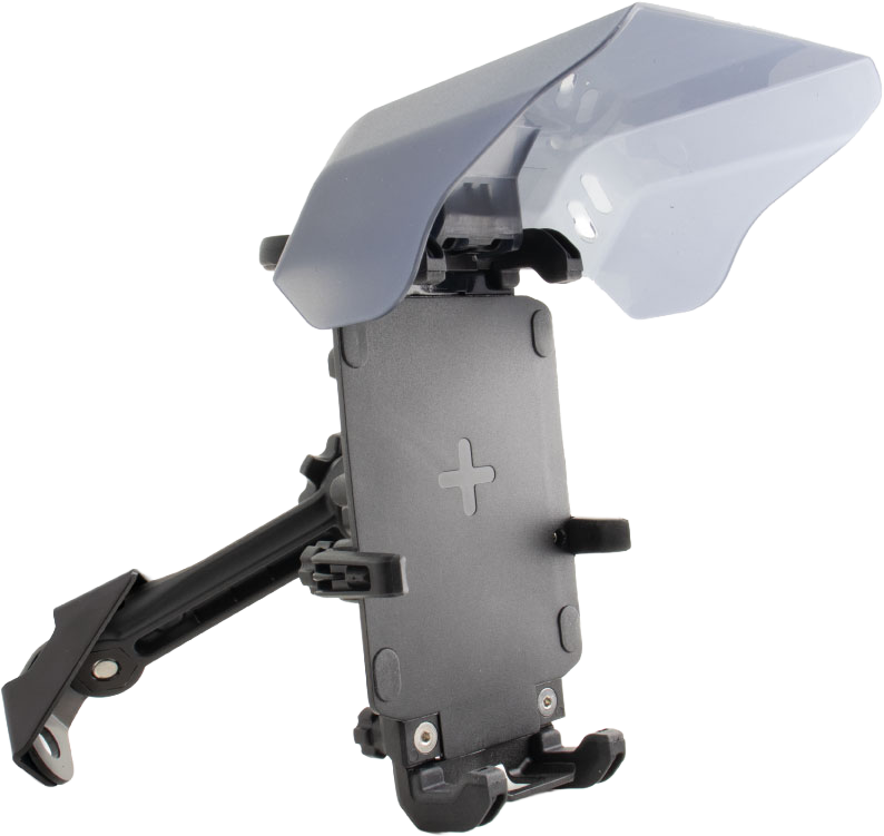ARMOR CHARGER PHONE MOUNT W/VISOR BLACK | QR005000