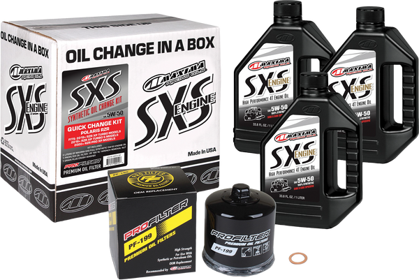 SXS OIL QUICK CHANGE KIT 5W50 WITH BLACK OIL FILTER | 90-189013-TXP