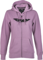 WOMEN'S FLY CORPORATE ZIP UP HOODIE MAUVE 2X