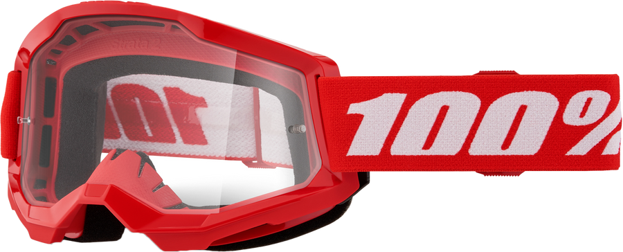 STRATA 2 JUNIOR GOGGLE RED CLEAR LENS