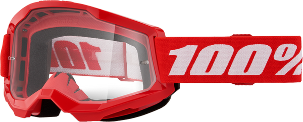 STRATA 2 JUNIOR GOGGLE RED CLEAR LENS