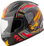 YOUTH GM-49Y CHARGE HELMET BLACK/RED/YELLOW YS