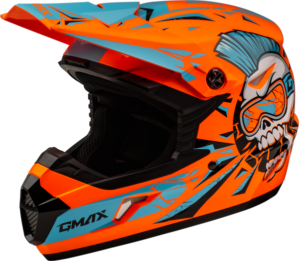 YOUTH MX-46Y UNSTABLE HELMET HI VIS ORANGE/BLUE YL | D3465212
