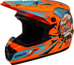 YOUTH MX-46Y UNSTABLE HELMET HI VIS ORANGE/BLUE YS | D3465210