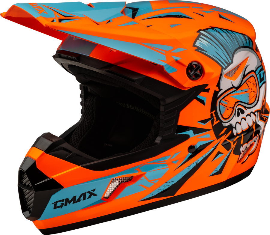 YOUTH MX-46Y UNSTABLE HELMET HI VIS ORANGE/BLUE YS | D3465210