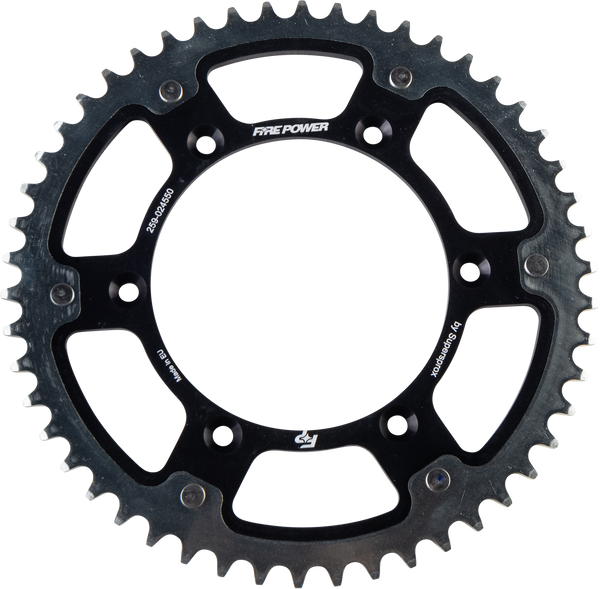 REAR SPROCKET HYBRID 50T BLK/SIL | FPH-245-50-BLK