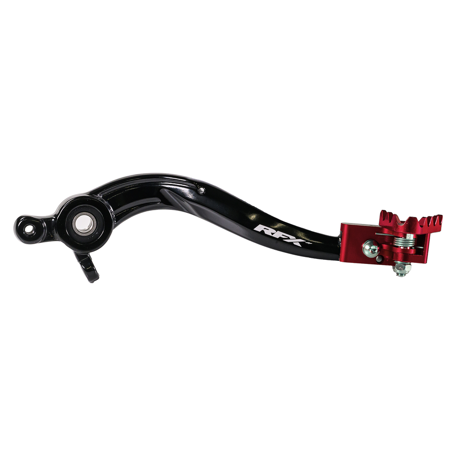 REAR BRAKE PEDAL RED SOLID-TIP GAS | FXRB 50500 99RD