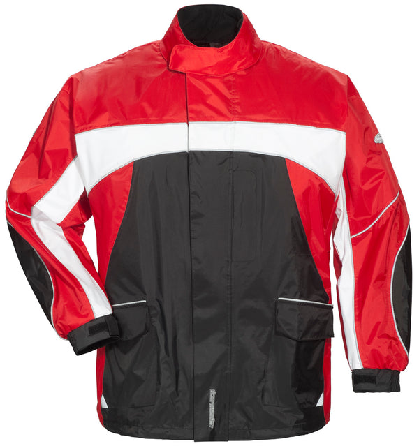 ELITE 3 RAIN JKT BK/RD/WH