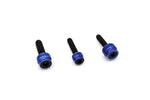 CHACHO'S BOLT KIT BLUE M8 ENG TRANS PRIM BLK