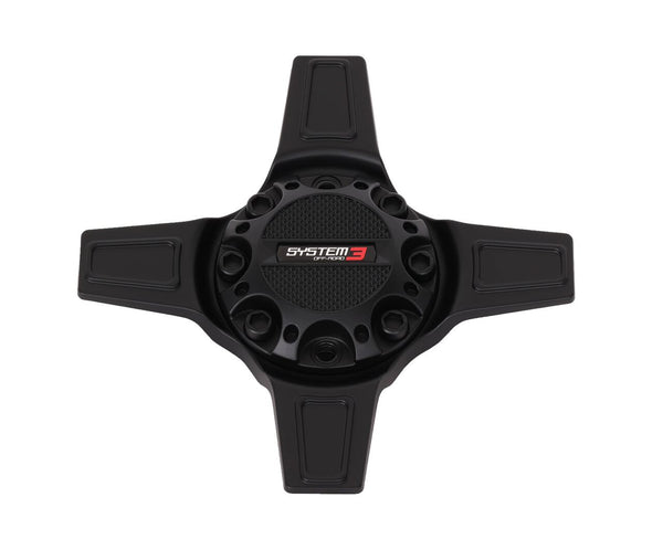 SB10 CENTER CAP DUAL FIT BOLT-IN MATTE BLACK