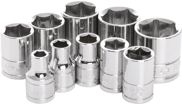 10 PC 3/8" SAE SOCKET SET SHALLOW | W38002