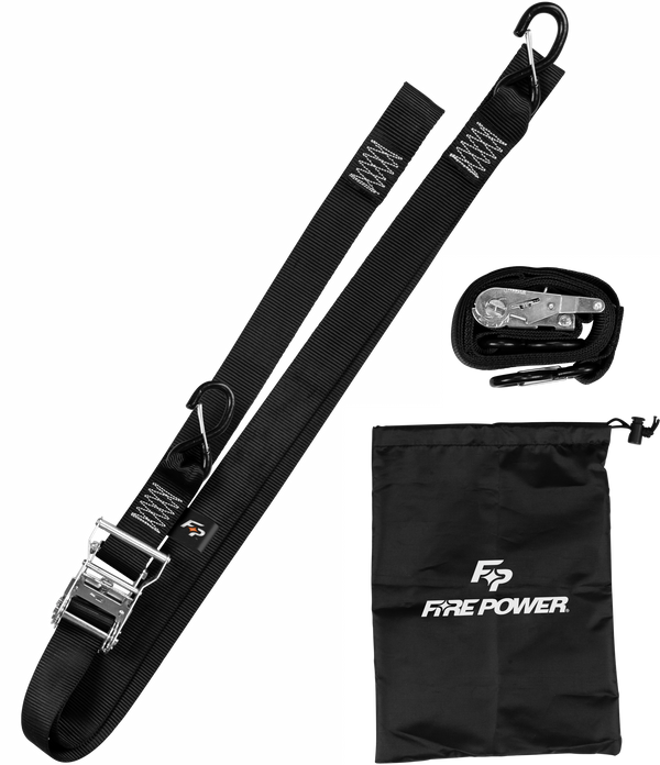 2" TIE-DOWN RATCHET W/SOFT-TIE 8' LONG BLACK 2/PK | A4
