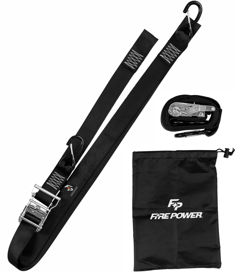 2" TIE-DOWN RATCHET W/SOFT-TIE 8' LONG BLACK 2/PK | A4