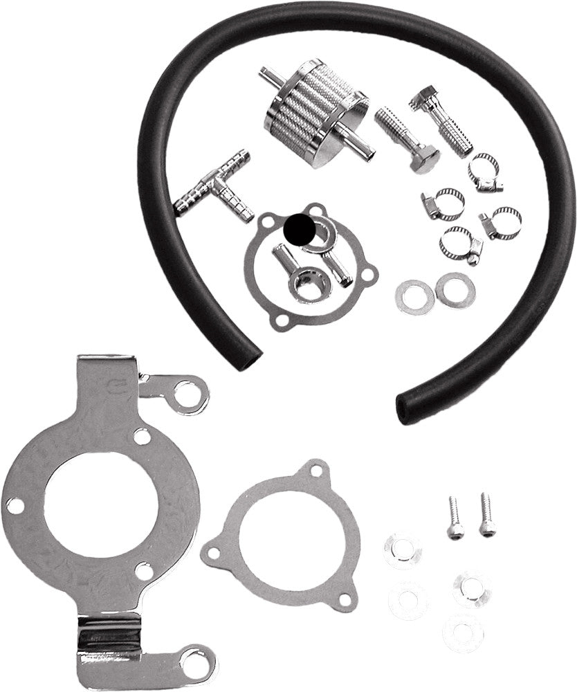 COMPLETE MNT KIT BREATHER HOSE CHROME TOURING 08-16 | 120185