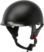 HH-65 HALF HELMET FULL DRESSED MATTE BLACK LG