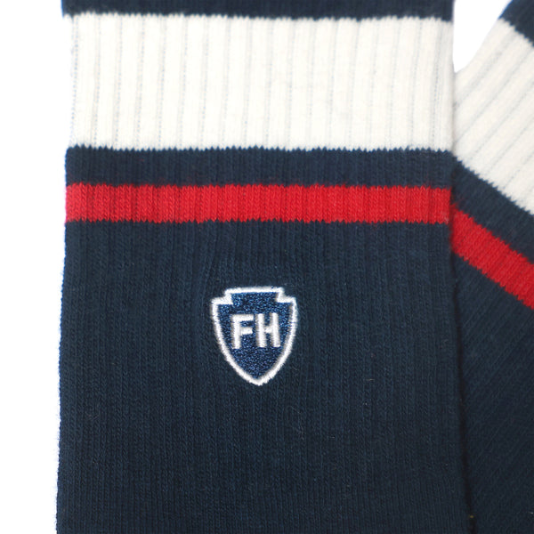 VENICE SOCK RD WHT BLU