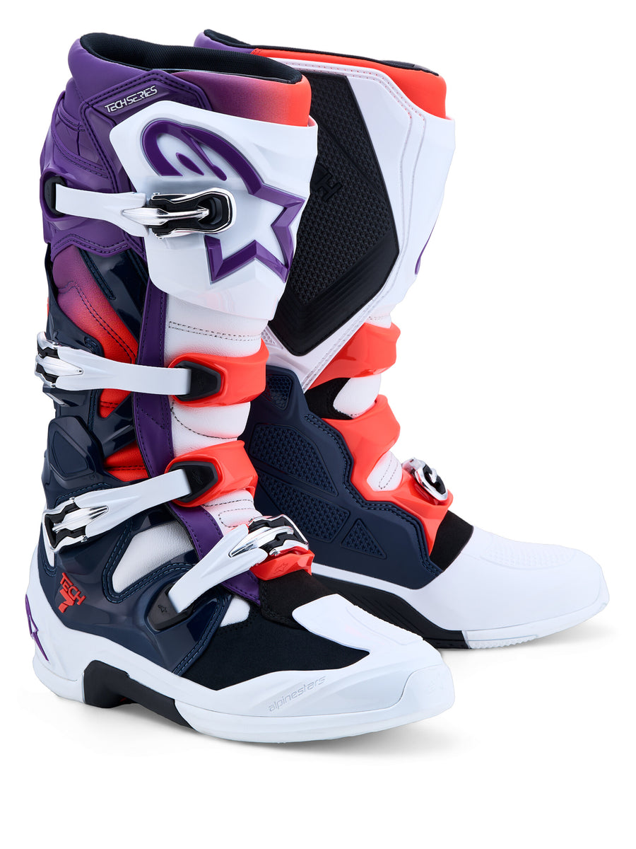 TECH 7 BOOTS PRPL/WHT/DK BLUE/RED FLUO 12