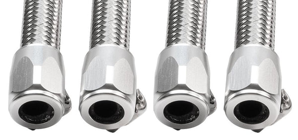 HOSE FINISHER 3/8" SILVER ANODIZED 4PK | 22-JHF06-SI-4