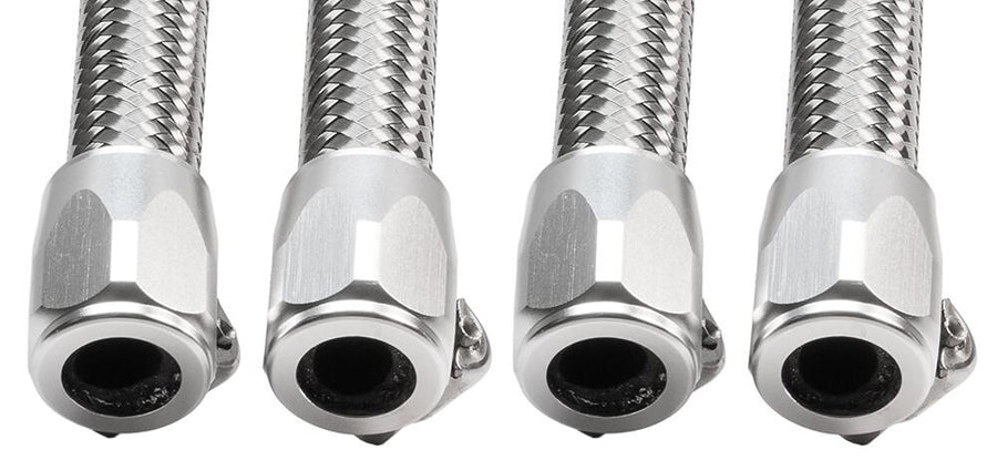 HOSE FINISHER 3/8" SILVER ANODIZED 4PK | 22-JHF06-SI-4