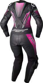 WOMENS TRACTECH EVO D3O SUIT BLACK/PINK LEATHER