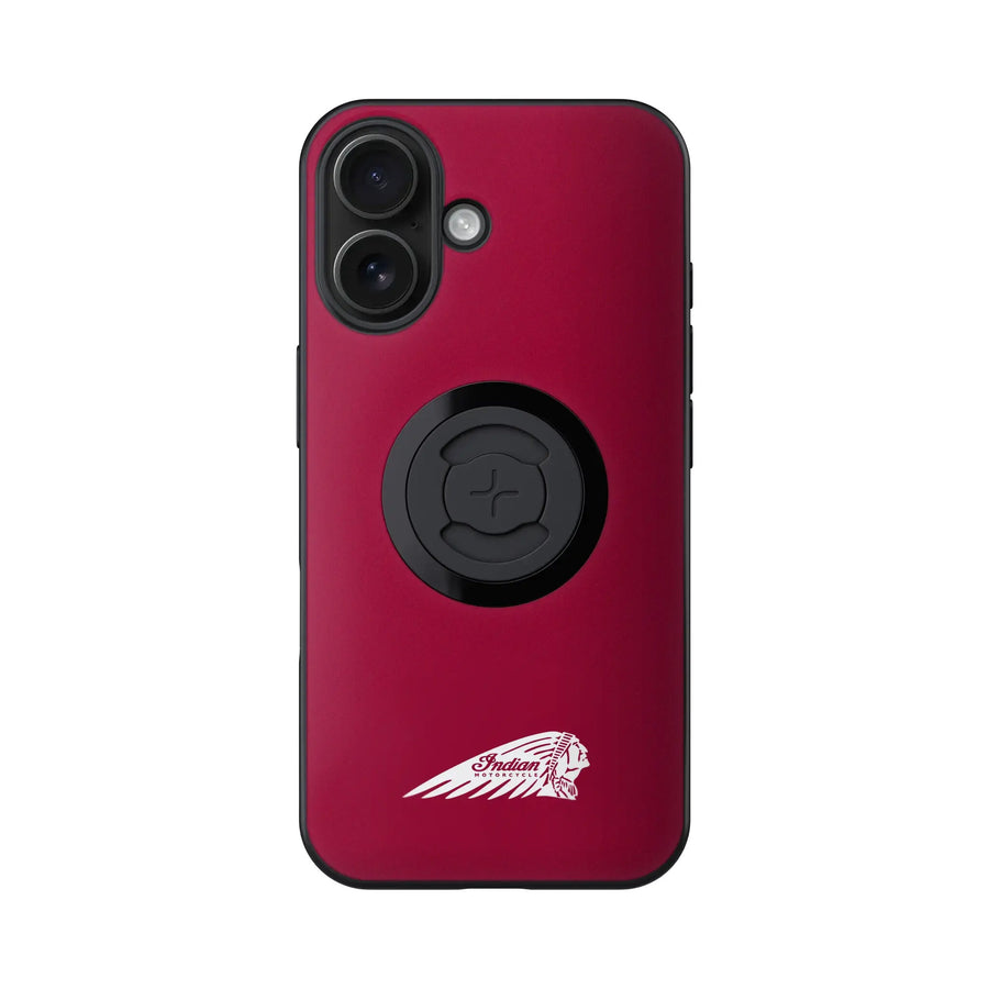 INDIAN PHONE CASE W/HEADDRESS IPHONE 16 RED W/LOGO