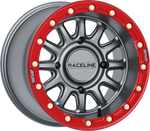 ALPHA WHEEL 4/156 GUNMETAL/RED 15X7 (+10MM) | A14GR-57056+10
