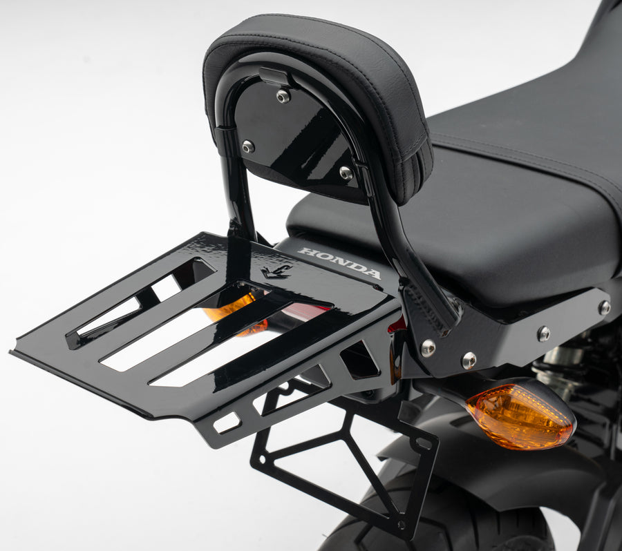 MINI ROUND SISSY BAR W/PAD BLACK HON GROM | 02-8607B
