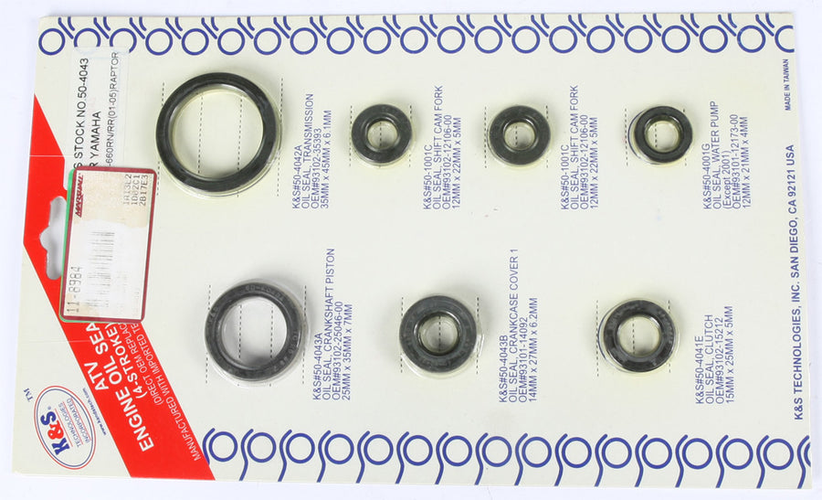 ENGINE OIL SEAL KIT | 50-4043