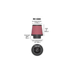 AIR FILTER UNIVERSAL 54MM FLANGE