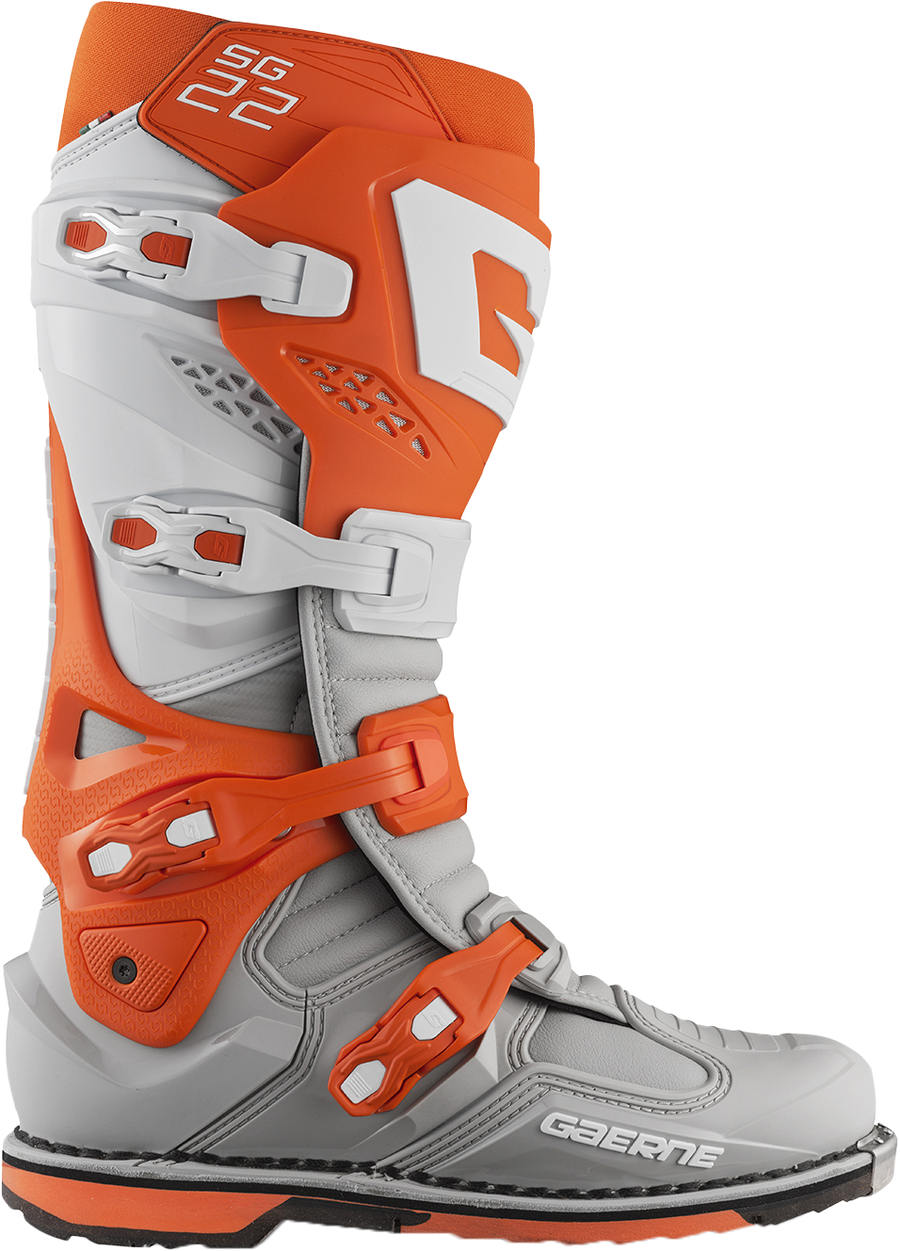 SG22 BOOTS ORANGE/WHITE/GREY SZ 9