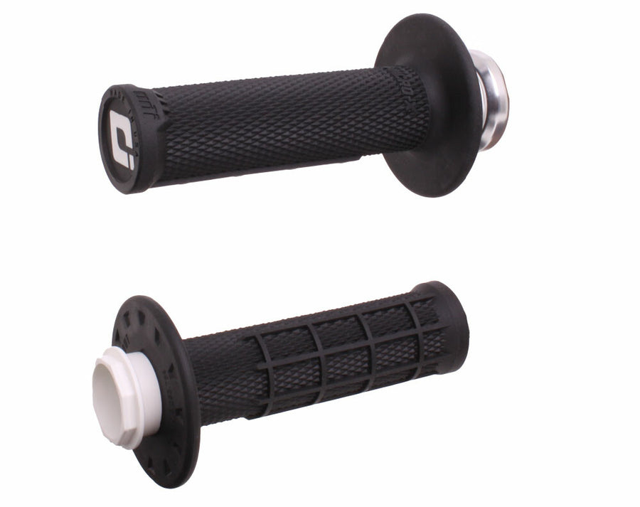 MICRO-X LOCK-ON GRIPS HALF-WAFFLE BLACK/SILVER
