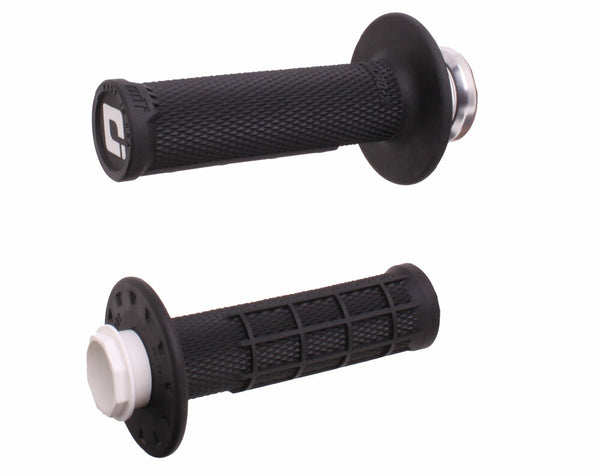 MICRO-X LOCK-ON GRIPS HALF-WAFFLE BLACK/SILVER