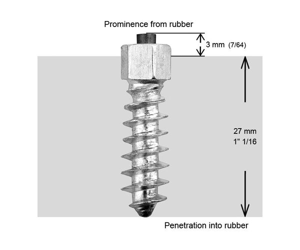 1 1/8"-30MM STD SCREW STUDS QTY 200 | ST-30200