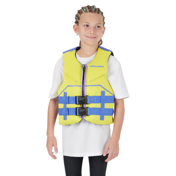 Sea-Doo Unisex Junior Freedom PFD/Life Jacket (55-88 lbs) - Hi-Vis Yellow