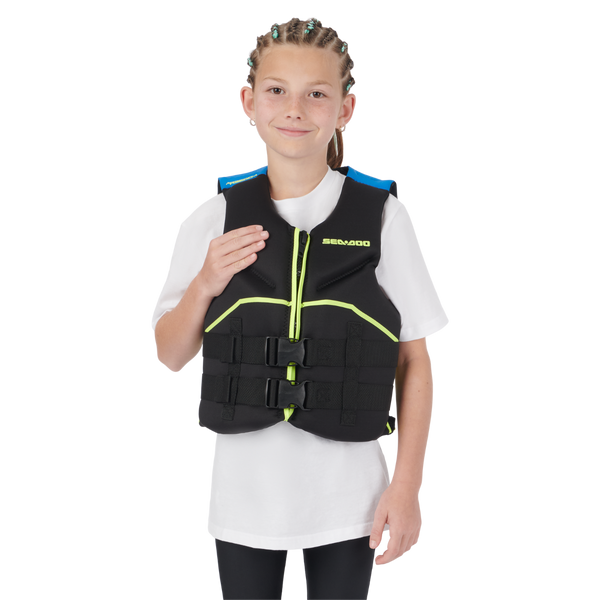 Sea-Doo Unisex Junior Freedom PFD/Life Jacket (55-88 lbs) - Black