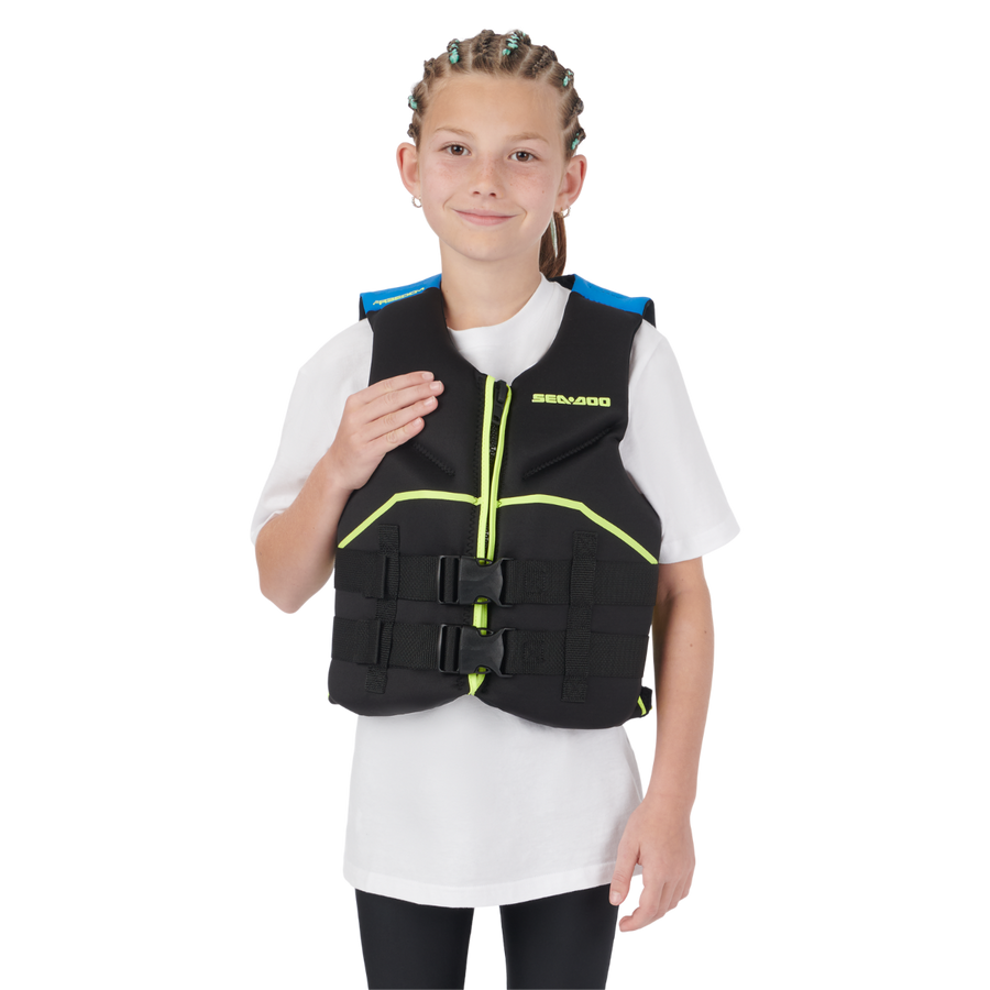 Sea-Doo Unisex Junior Freedom PFD/Life Jacket (55-88 lbs) - Black