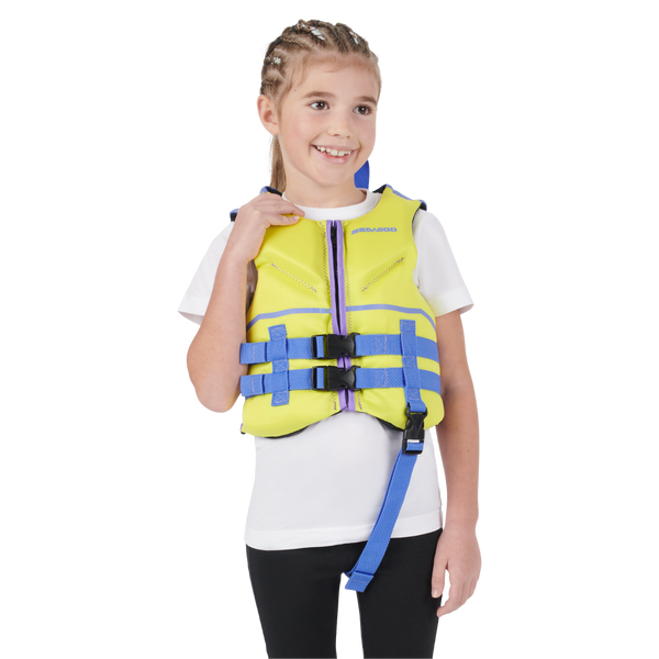 Sea-Doo Unisex Kids' Freedom PFD/Life Jacket (33-55 lbs) - Hi-Vis Yellow