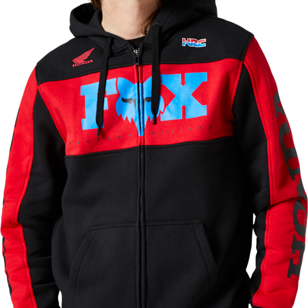 HONDA ZIP FLEECE [BLK/RD]