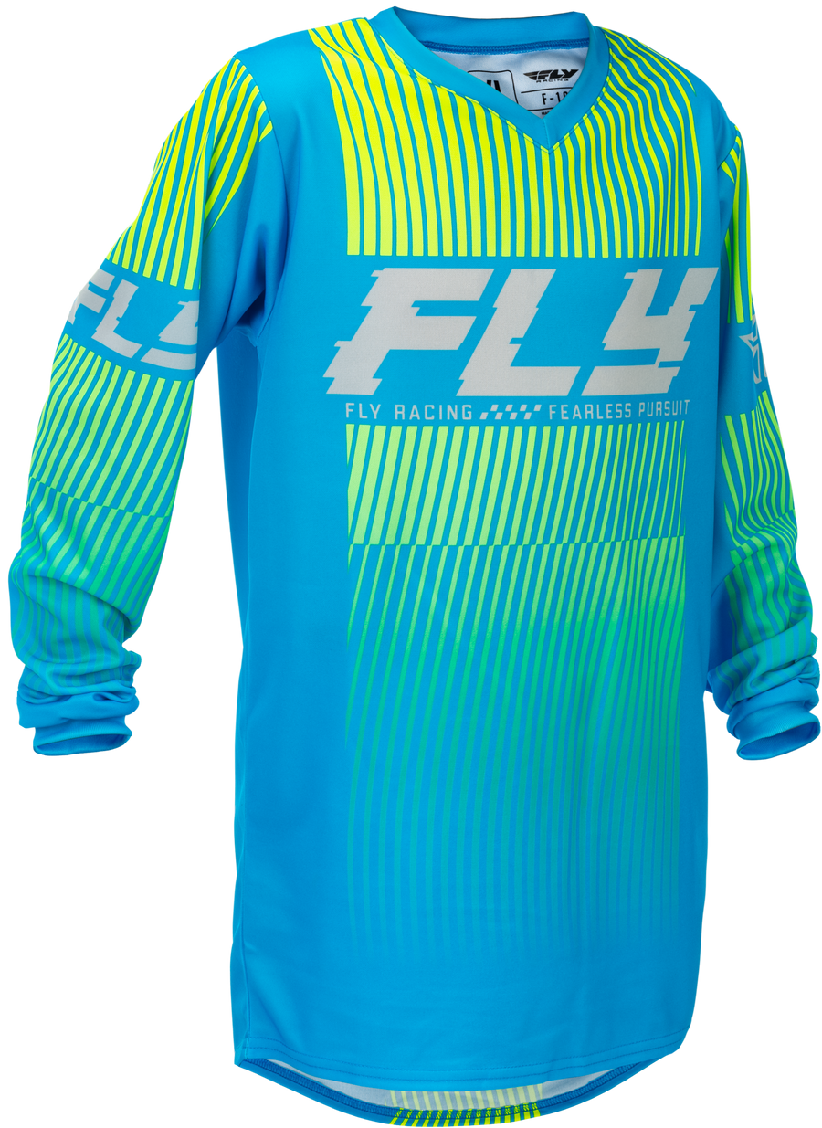 YOUTH F-16 JERSEY BLUE/HI-VIS YL