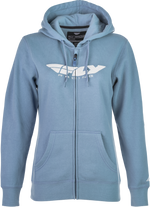 WOMEN'S FLY CORPORATE ZIP UP LIGHT BLUE XL