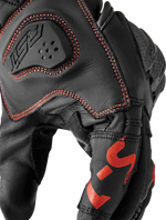 S1 GLOVE BLK/RED LEATHER