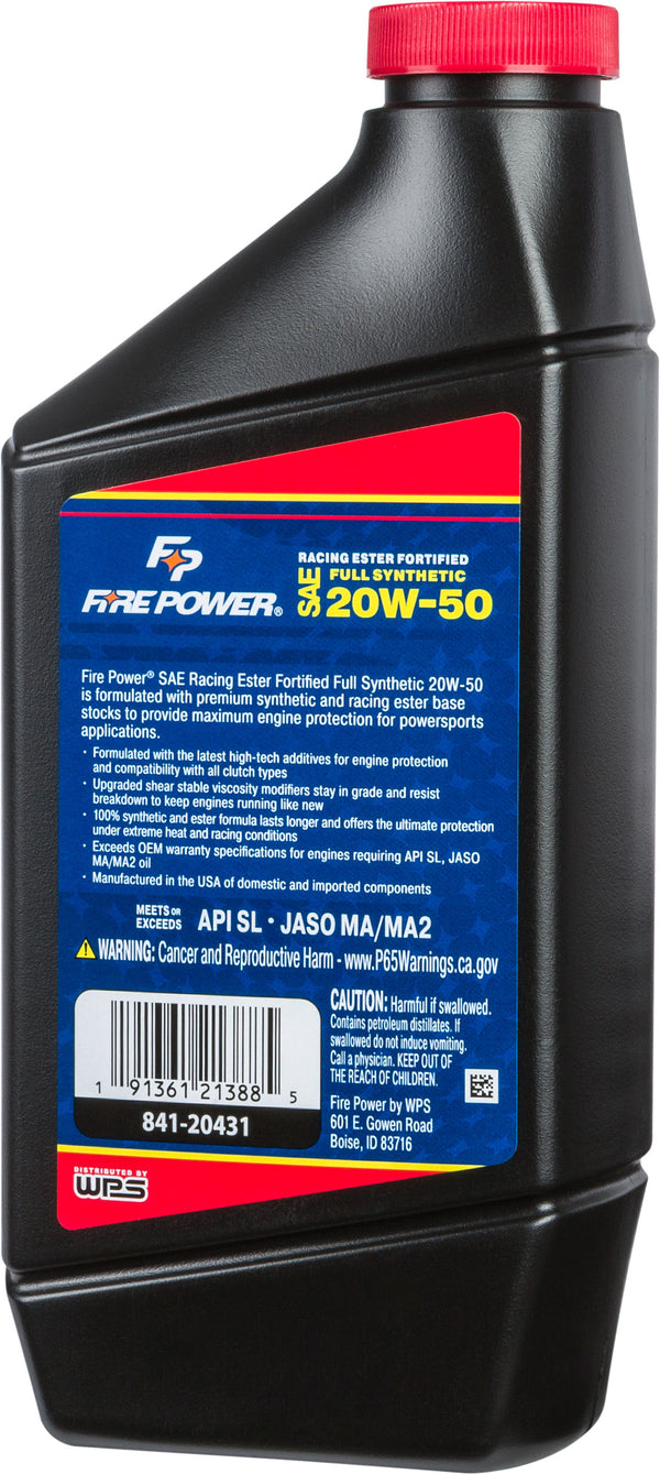 SYNTHETIC OIL W/ ESTER 4T 20W50 1QT 12/CASE