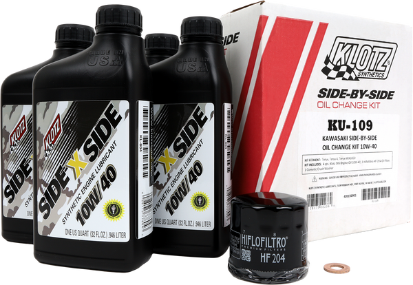 KAWASAKI SXS 4QT SYNTHETIC OIL CHANGE KIT | KU-109